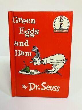 Dr. Seuss Green Eggs and Ham 1960 80s Reprint Hardcover Begginer Books Classic